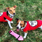 Parisian Pet 'Dog 2' Funny Slogan Dog Shirt – Playful Embroidered Pet Apparel for Dogs & Cats, Red