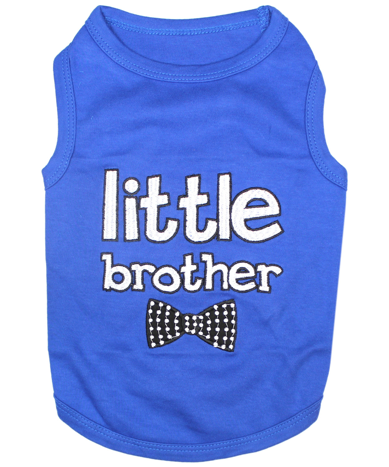 Parisian Pet 'Little Brother' Dog Shirt - Dog Sibling Shirt for Dogs & Cats, Blue