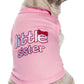 Parisian Pet 'Little Sister' Pet Shirt - Cute Dog Fashion Shirt for Dogs & Cats, Pink