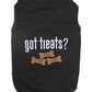 Parisian Pet 'Got Treats?' Novelty Dog Apparel – Fun Embroidered Pet Wear for Dogs & Cats, Black