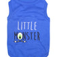 Parisian Pet 'Little Monster' Embroidered Dog & Cat Shirt - Funny Pet Apparel, Blue