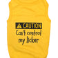 Parisian Pet 'Licker' Novelty Dog Apparel – Fun Embroidered Pet Wear for Dogs & Cats, Yellow