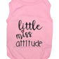 Parisian Pet 'Little Miss Attitude' Pet Shirt - Cute Dog & Cat Shirt, Pink