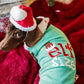 Parisian Pet Embroidered 'Elf Size Shirt' - Holiday Pet Apparel & Christmas Dog Clothes, Green