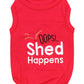 Parisian Pet 'Shed Happens' Funny Dog Shirt – Soft Cotton Slogan Pet Apparel for Dogs & Cats, Red