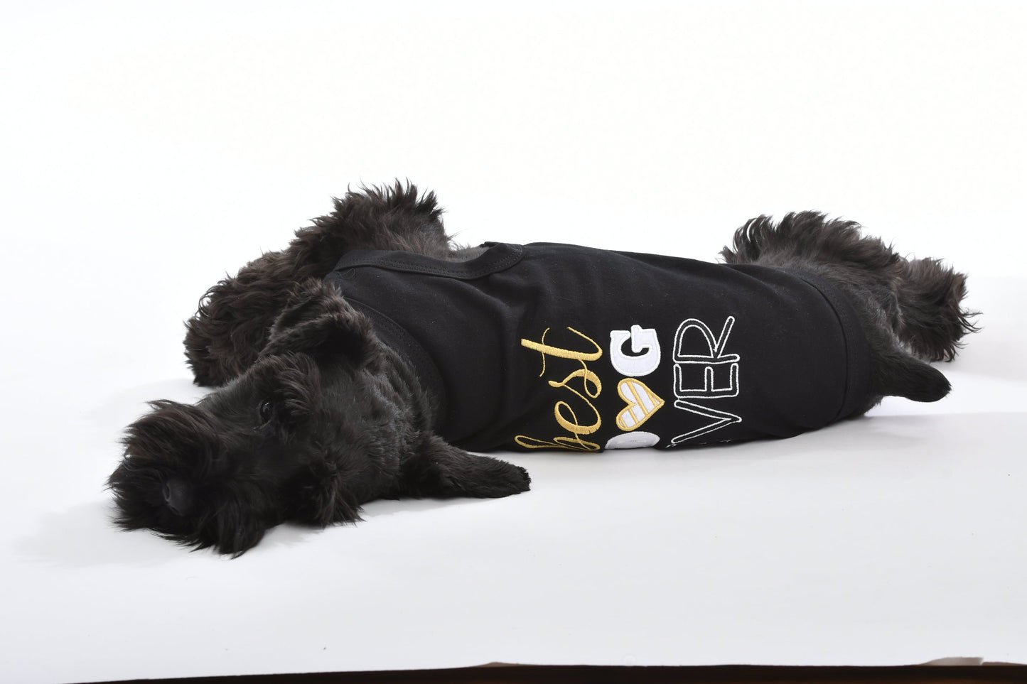 Parisian Pet 'Best Dog Ever' Cute Slogan Dog T-Shirt – Premium Cotton Pet Wear for Small Dogs & Cats, Black-Valentine's Day