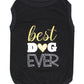 Parisian Pet 'Best Dog Ever' Cute Slogan Dog T-Shirt – Premium Cotton Pet Wear for Small Dogs & Cats, Black-Valentine's Day