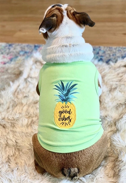 Parisian Pet 'Pineapple' Dog Shirt – Tropical Cotton Pet T-Shirt for Dogs & Cats-Saint Patrick's Day