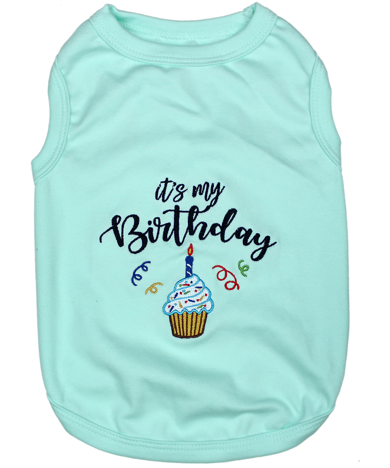 Parisian Pet 'Birthday Boy' Fun Slogan Dog T-Shirt –Premium Embroidered Celebratory Clothing for Dogs & Cats, Blue