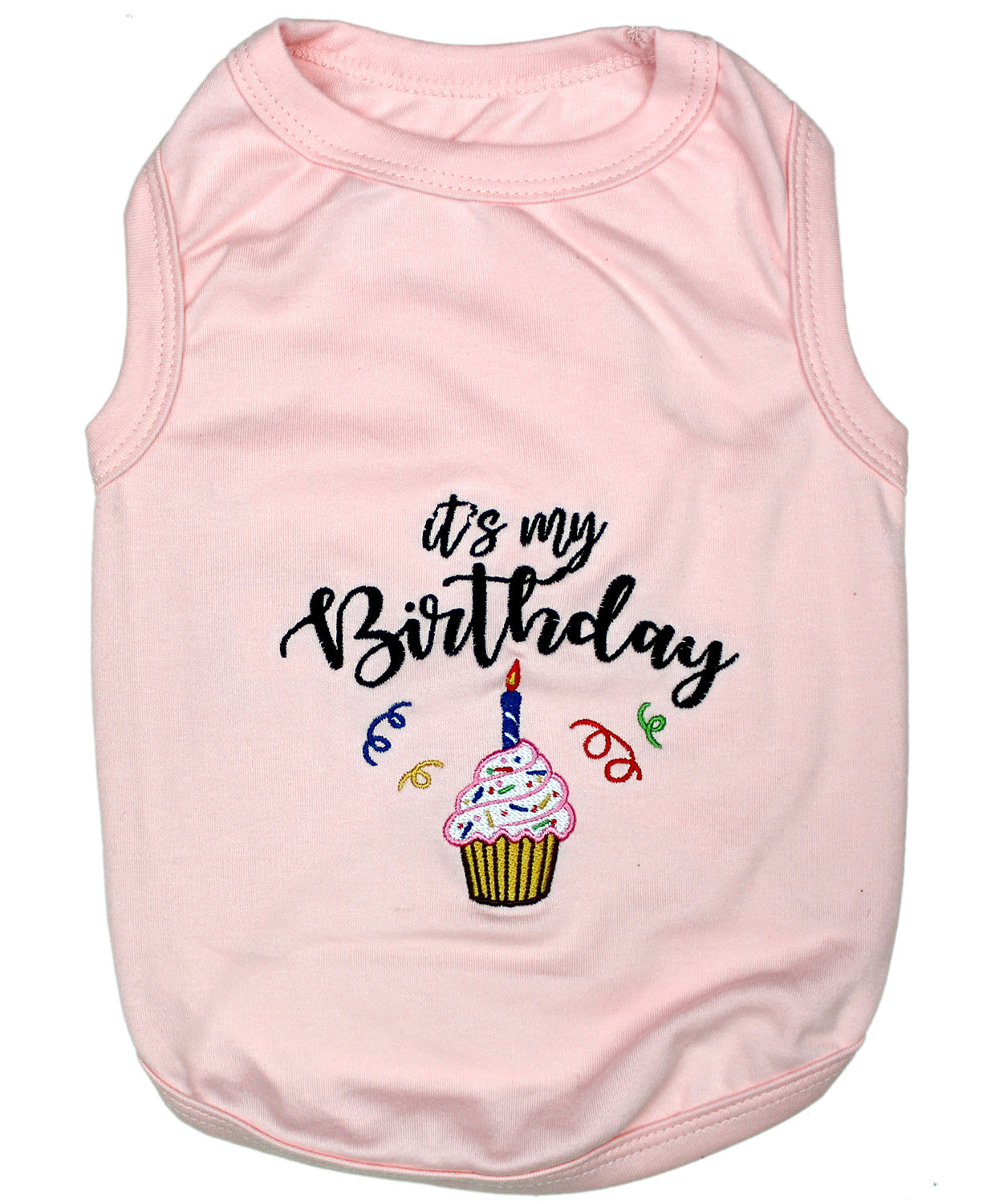 Parisian Pet 'Birthday Girl' Dog Shirt – Trendy and Breathable Party Outfit for Small Dogs & Cats, Pink