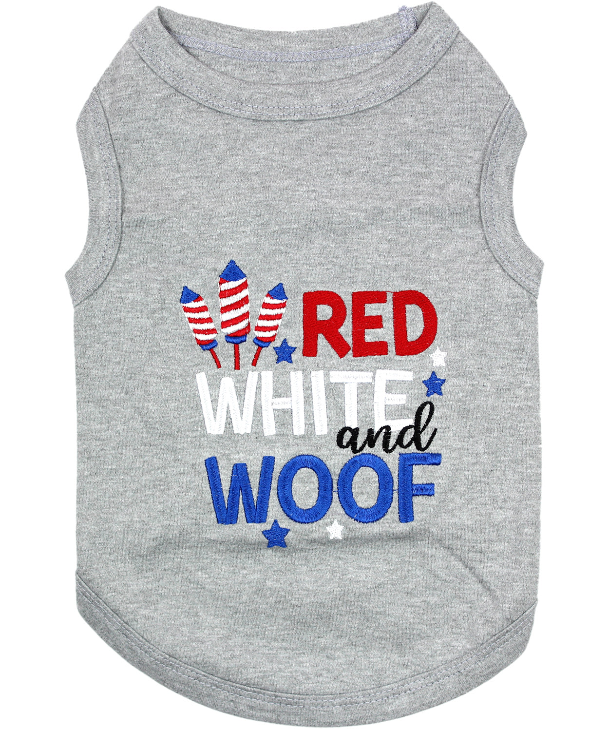 Parisian Pet 'Red, White & Woof' Fourth of July Pet Outfit – Stylish and Breathable Holiday Apparel for Small Dogs & Cats, Red, White & Blue