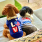 Parisian Pet 'Love USA' Patriotic Dog Shirt – Embroidered Pet Apparel for Dogs & Cats, Navy Blue-Valentine's Day