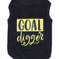 Parisian Pet 'Goal Digger' Motivational Dog Shirt – Trendy Black Embroidered Pet Apparel for Dogs & Cats