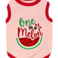 Parisian Pet 'One in a Melon' Dog Shirt – Fun Summer Pet T-Shirt for Dogs & Cats, Pink