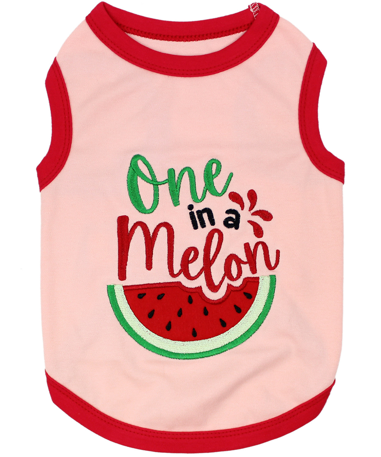 Parisian Pet 'One in a Melon' Dog Shirt – Fun Summer Pet T-Shirt for Dogs & Cats, Pink