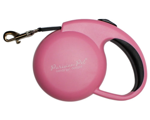 Mini Retractable Dog Leash Pink