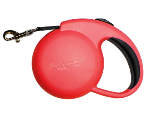 Mini Retractable Dog Leash Red