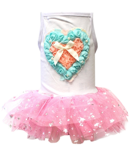 Hearts Tulle Dog Dress