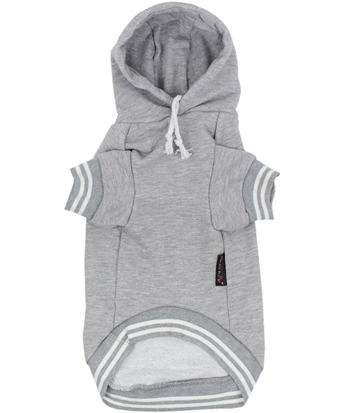 Parisian Pet 'Blessed Hoodie' in Gray - Trendy Pet Hoodie for Dogs & Cats, Perfect for Fall & Winter