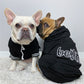 Parisian Pet 'Bestie Hoodie' in Black - Trendy Pet Hoodie for Dogs & Cats, Perfect for Fall & Winter-Valentine's Day