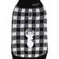 Buffalo Checkered Dog Sweater Deer