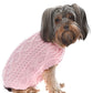 Parisian Pet 'Cable Knit Sweater' - Warm & Stylish Pet Sweater in Blush Pink for Dogs & Cats-Valentine's Day-Valentine's Day