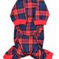 Parisian Pet 'Scottish Pajama' for Dogs & Cats, Cozy Pet Pajama Set, Red/Blue Plaid