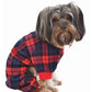 Parisian Pet 'Scottish Pajama' for Dogs & Cats, Cozy Pet Pajama Set, Red/Blue Plaid