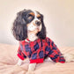 Parisian Pet 'Scottish Pajama' for Dogs & Cats, Cozy Pet Pajama Set, Red/Blue Plaid