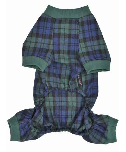 Parisian Pet 'Scottish Pajama Green & Blue Plaid' for Dogs & Cats, Designer Pet Sleepwear, Cozy Dog Pajama Set-Saint Patrick's Day