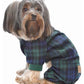 Parisian Pet 'Scottish Pajama Green & Blue Plaid' for Dogs & Cats, Designer Pet Sleepwear, Cozy Dog Pajama Set-Saint Patrick's Day