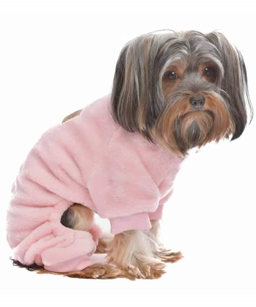 Parisian Pet 'Velour Pajama Blush' for Dogs & Cats, Soft Pet Sleepwear, Luxury Dog Pajamas, Blush Pink-Valentine's Day