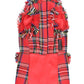 Tartan Fringe Dress, Red