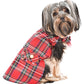 Parisian Pet 'Tartan Fringe Dress' Dog & Cat Shirt – Elegant Holiday Dog Dress – Red-Valentine's Day