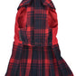 Scottish Pleated Dress, Red/Blue Plaid