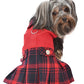 Scottish Pleated Dress, Red/Blue Plaid