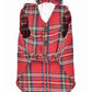 Tartan Dog Tuxedo White Red