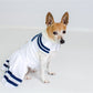 Parisian Pet 'Sailor Dress' Dog & Cat Shirt – Nautical Pet Apparel, Stylish & Comfortable – White & Blue