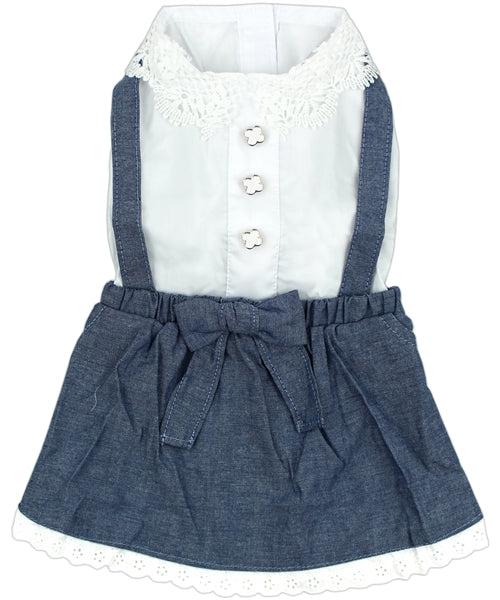 Chambray Dog Overall Dress