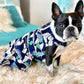 Parisian Pet 'Palm Leaves Dress' Dog & Cat T-Shirt – Comfortable Stylish Summer Dog Dress – Green, White