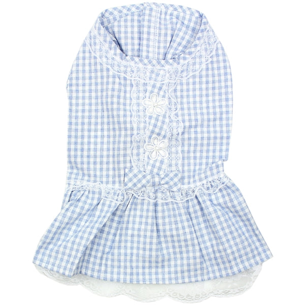 Gingham Countryside Dog Lace Dress