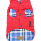 Parisian Pet 'Plaid Reversible Jacket' for Dogs & Cats, Stylish Pet Outerwear, Warm Winter Dog Jacket,-Valentine's Day