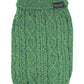 Cable Knit Dog Sweater Green