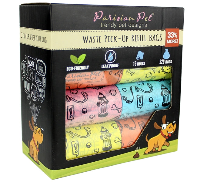 Parisian Pet 'Shoutout' Waste Bags for Dogs & Cats - Strong, Eco-Friendly, Leak-Proof Disposable Pet Waste Bags