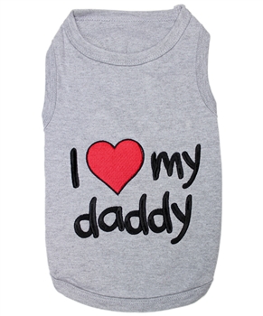 I Love Daddy Dog Shirt -T-Shirts - ParisianPet.com